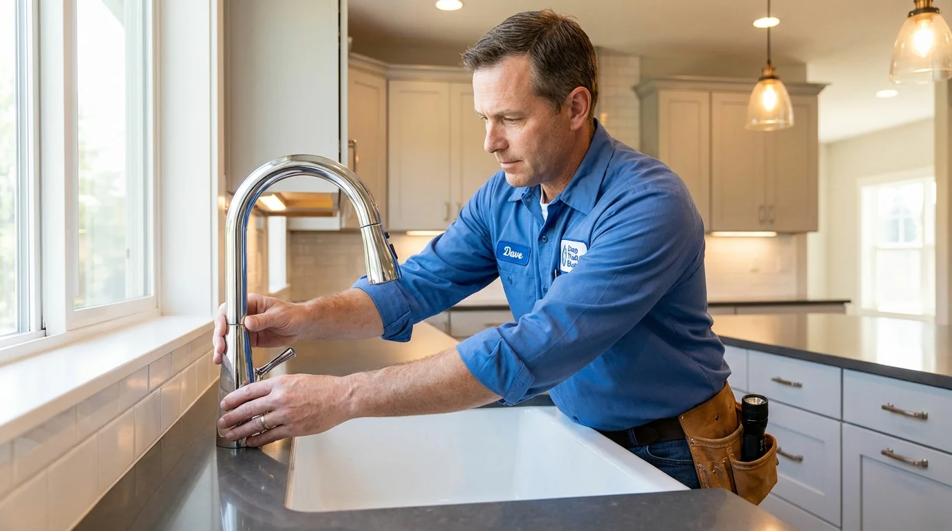 Kitchen faucet installation by Johns Plumbing LLC in West Helena
